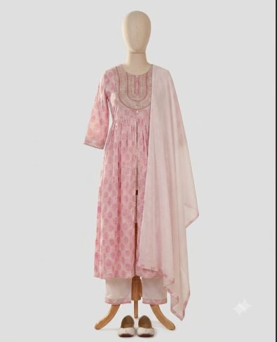 Embroidered Cotton Kurta